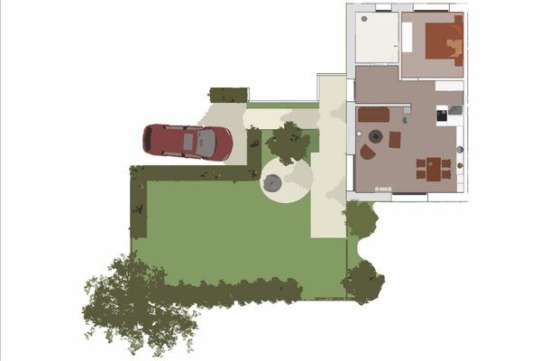 Grundrissskizze des Apartment Planskizze